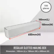 100 x Mailing Box 100 x 100 x 600 mm Tall Shipping Packing Carton Tube Boxes