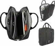 SP TECH Creator Durable Polyester Laptop Bag 17 Inch Padded Laptop Compartment Black 16 Inch, black, 16 inch