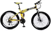 Foldable Mountainbike 24/26 Inches, Foldable Mountain Bikes MTB Bicycle Mountain Bicycle with Spoke Wheel for Women Men Girls Boys,27-Stage Shift,26in