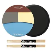 Drum Practice Pad, 4 Surfaces Practice Drum Pad, Silent Practice Pad for