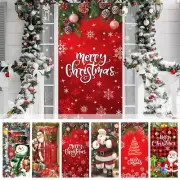 Christmas Outdoor Decors Christmas Door Cover Cloth Christmas Door Cover D D4P1