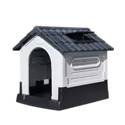 Pet Dog Kennel Outdoor Indoor Plastic Puppy Pet House Kennels Weatherproof L/XL