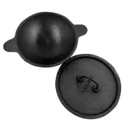 Cast Iron Appa Chatti with Lid / Appam pan For Kitchen use Pack of 1 Piece