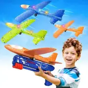 3 Pack Airplane Launcher Toys 13.2'' LED Foam Glider Catapult Plane Toy for Boys