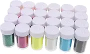 DOITOOL Nail Art Glitter Shimmer Powder 24 DIY Manicure Supplies Nail Sequins Manicure Ornaments