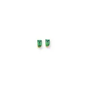 14k Yellow Gold 6x4mm Emerald Cut Mount St. Helens Earrings