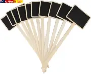 20Pcs Wooden Plant Labels Black Board Markers Plant Signs Mini Chalkboard Garden