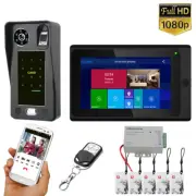 7"HD 1080P Wifi Wireless Fingerprint Video Door Phone Doorbell Intercom System