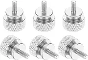 uxcell 6 Pcs M3x7mm Knurled Thumb Screw Computer Case Threaded Hand Tighten Screws Aluminum Alloy for PC Case, Silver