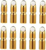 Healeved 10pcs Portable Glass Aromatherapy Bottles Refillable Empty Containers for Essential Oils Travel Cosmetic Bottles with Screw Caps for DIY Storage