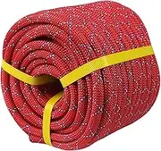 Double Braided Arborist Rope -1/2 Inch x 100 Feet Polyester Rope- High Strength Climbing Rope for Adults & Kids Tree Work, Halyard, Sailing (Red)