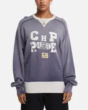 [CHAMPION] Champion 50's Saddle Crew Sweatshirt Athletic Navy - Size 2XL 2XL Athletic Navy C