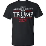 KEEP AMERICA GREAT DONALD TRUMP 2024 共和黨政治襯衫男式T恤