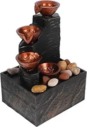 SEWOART 1 Set Running Water Ornaments Constant Temperature Melting Pot Small Fan Fan Foldable Car Dream Decoration Hydroponic Ceramics Accelerator Kart Bowl Planter Canoe Model The HIPS