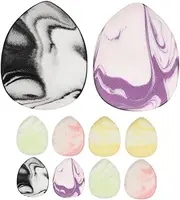 [WOFASHPURET] 10pcs Mini Makeup Sponge Teardrop Shape Blender Puff for Foundation Concealer Setting Powder Dual Use Soft and Skin Friendly for Travel and Quick Touch Ups