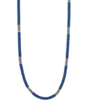 Lagos Sterling Silver Ultramarine Ceramic Bead Collar Necklaces