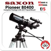 Saxon 804AZ3 Telescope Package 80mm 400mm f/5 with AZ3 Tripod