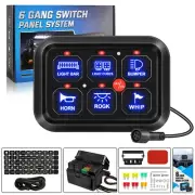Universal 6 Gang Switch Panel Fuse Relay Control System LED Touch Screen Truck (for: Jeep)