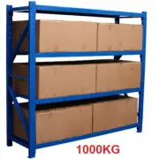 2mx2m Steel Racks Shelves Garage Warehouse Steel Storage Shelving Racking Blue