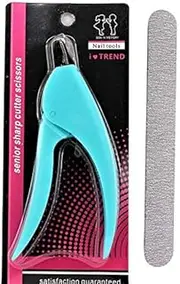 Nail Art Manicure Acrylic UV Gel False Tips Clipper Cutter+1pcs Sandpaper two sided Acrylic UV Gel False Tips filler