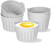Meetory Ramekins for Air Fryer, 6PCS Air Fryer Egg Poacher, Silicone Air Fryer Egg Mould, Silicone Air Fryer Accessories for Poached Eggs Muffin Cake, Silicone Moulds for Ninja Tower Cosori Air Fryer