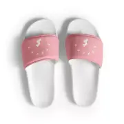 STACKZ - Women's Prosperity 'Dollar Sign' Slides - Pink/White