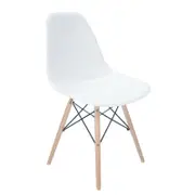 SK Designer Living | Replica Eames DSW Eiffel Chair | White & Natural