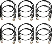 uxcell Power Cable 1.64Ft, 12 Pcs 10mm x 13mm RCA Male to Male Pigtail Barrel Plug Connector Cable for CCTV Security Camera Lighting Power Adapter, Black