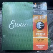 Elixir 14102 Nickel Plated 4-String Bass NANOWEB Long Scale Medium 050-105 *READ