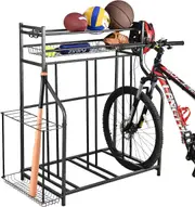 Bike Rack for Garage Storage - 3 Bike Floor Parking Stands - Free Standing for Adult or Kids