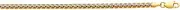 [JewelryWeb] 10k Yellow White Gold Flat Wheat Chain Ladies Fancy Bracelet With Lobster Clasp 18 Centimeters Link-Bracelet for Women and Men