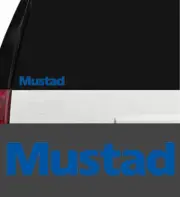 Mustad Fishing Hooks Vinyl Sticker Decal Tackle Fish Boat Line Blue 6 inch