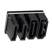Dual SATA 7Pin Female To 7Pin Male 90/180 Degree Angled Adapter Plug & Play