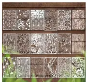 Stencils texture designs Set of 16 Large 11 by 7 inches Fast FREE Ship #9999