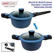 Blue Granite Stone Non-Stick Multi Purpose Saucepan, Casserole, Cookware