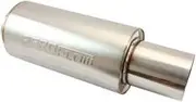 Aeroflow 4" Round Muffler Centre Centre18" Length 6" Dia 5" Tip S/S - AF5515-400