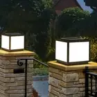 Solar Light Garden LED Post Lights Outdoor Pillar Lamp Sensor Switch Waterproof