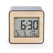 Is Gift Executive Collection Bamboo Digital Alarm Clock Calendar Black/Natural