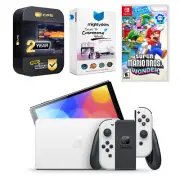 Nintendo Switch White OLED Console + Super Mario Bros. Wonder Bundle