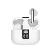 064 Digital Bluetooth Earphones with Dual Label Noise Reduction for Sports Wireless Bluetooth Earphones -white