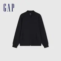 在飛比找momo購物網優惠-【GAP】男裝 Logo立領外套-炭黑色(889284)