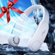 STORM HERO Neck Fan, Portable USB Personal Fan Rechargeable, 3 Speeds Adjustable Bladeless Fans, Short Charging Wearable USB Fan for Outdoor Indoor Travel Sport, Birthday Gifts for Men Women Mom Dad