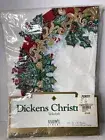 Bardwil Linens Dickens Victorian Christmas Tablecloth 52x52" Square NOS FRE SHIP