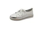 Regatta Clara White Leather Stars & Sparkle Sneaker Shoes Ladies Size 9 NEW