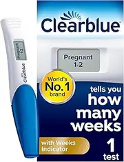 Clearblue Pregnancy Test Digital with Weeks Indicator, Tells You How Many Weeks, 1 Digital Test