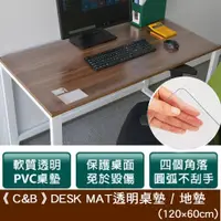 在飛比找ETMall東森購物網優惠-C&B-DESK MAT透明桌墊/地墊_120x60cm