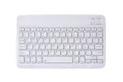 Portable Bluetooth Slim Wireless Keyboard Standalone for Tablets, Smartphones, PCs, White