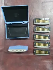 Harmonix Changeable Cartridge Harmonica Pack - Key of A, B, C, D, E & F