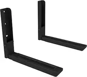 Microwave Wall Mount Brackets - Universal Microwave Oven Shelf, Adjustable Depth, Space Saving, Max Weight 45kg, Anti-Slide Pads for Safety