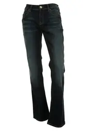 Mona Mid Rise Straight Leg Jeans--10497